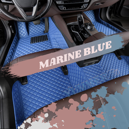 Marine Blue Car Mats Set