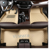 Tapis de voiture personnalisés de luxe marron 