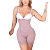 Frauen High Back Fajas Frontverschluss Seitlicher Reißverschluss Full Body Shaper Postpartum Bodysuit