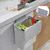 Multi-functional wall-mounted kitchen trash can