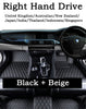 Black & Beige Custom Car Mats(7 seats)