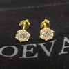 OEVAS Réel 1 Carat D Couleur Moissatine Boucles D'oreilles Pour Les Femmes Or 18K Couleur 100% 925 En Argent Sterling Fête De Mariage Fine Jewelry