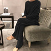 Women'S Fashion Knitted Striped Suit